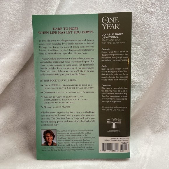 The One Year Book of Hope (One Year Books) - Paperback By Guthrie, Nancy - GOOD - Picture 3 of 8